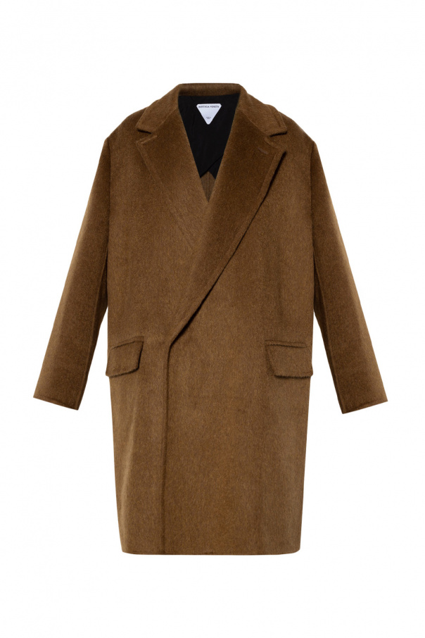 コート BOTTEGA VENETA DOUBLE-BREASTED MOHAIR AND ALPACA BLEND COAT Bottega Veneta - Brushed Wool and Mohair-Blend Coat